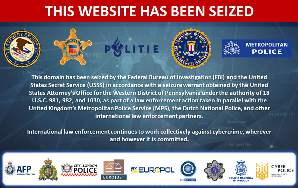 iSpoof website seizure banner