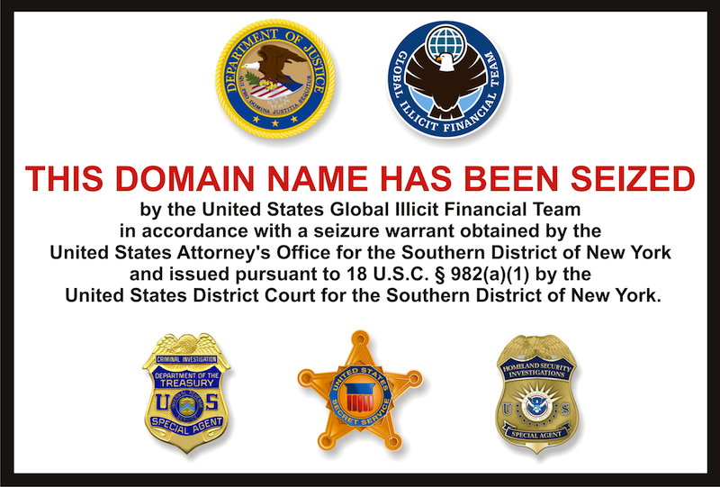 Liberty Reserve website seizure banner