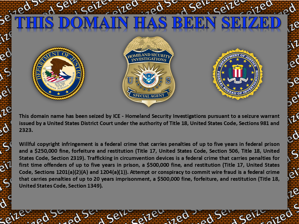 Team-Xecuter website seizure banner