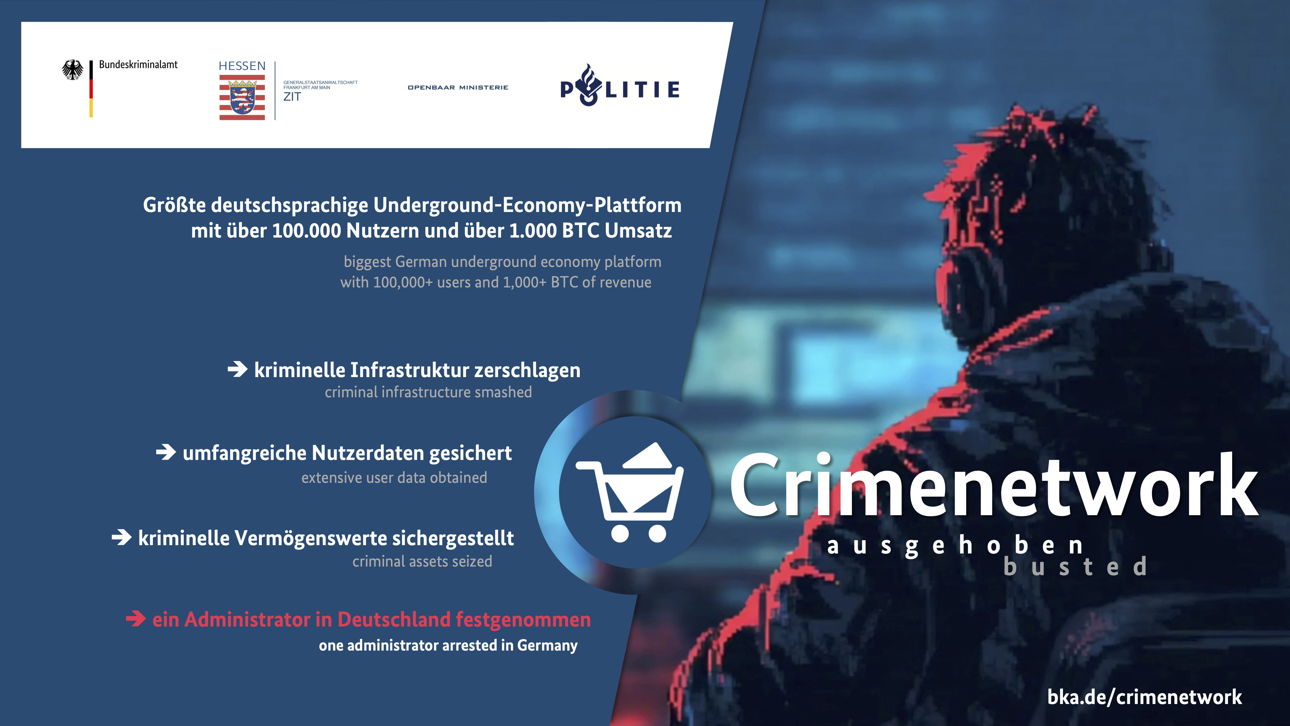 Crimenetwork website seizure banner