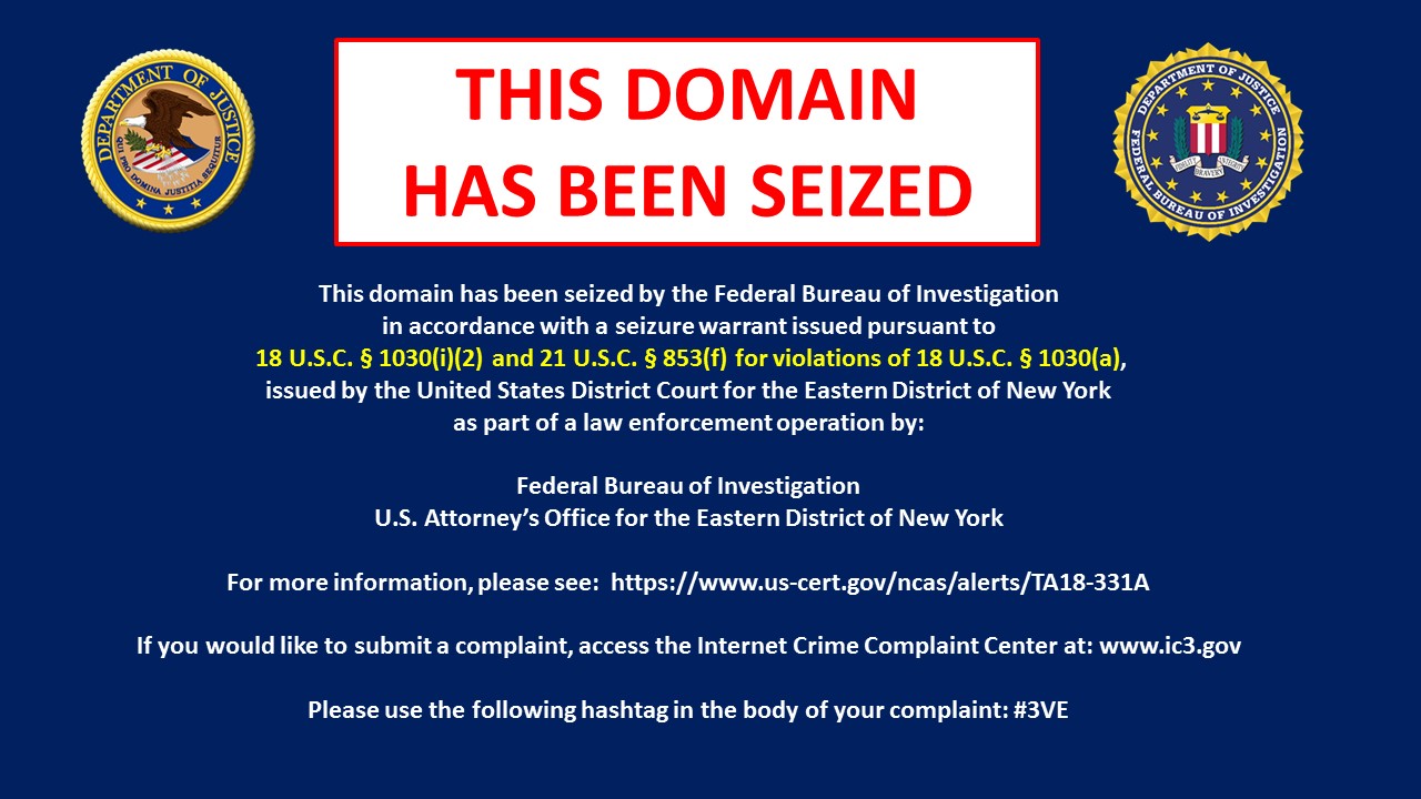 3ve website seizure banner