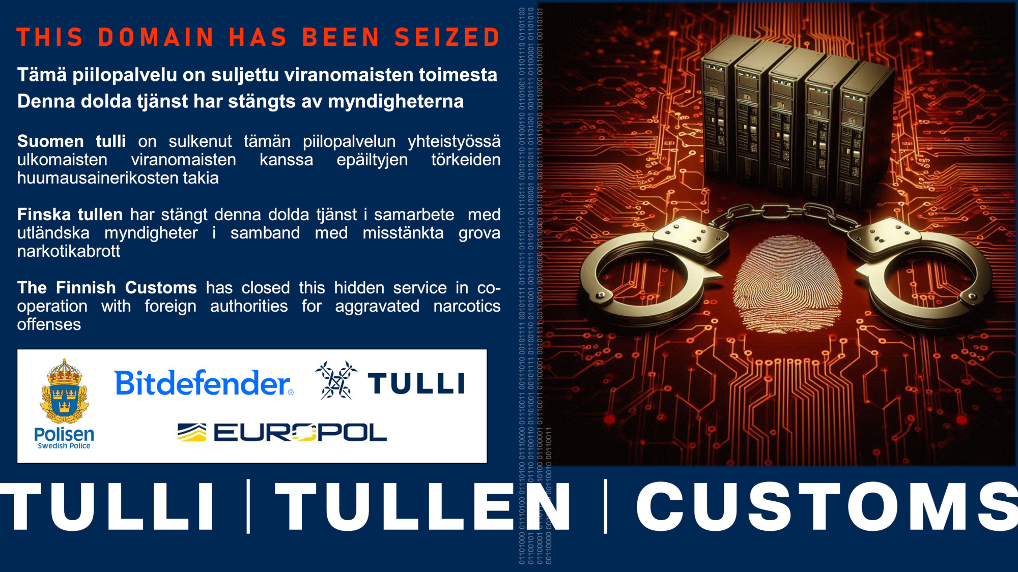 Tsätti website seizure banner