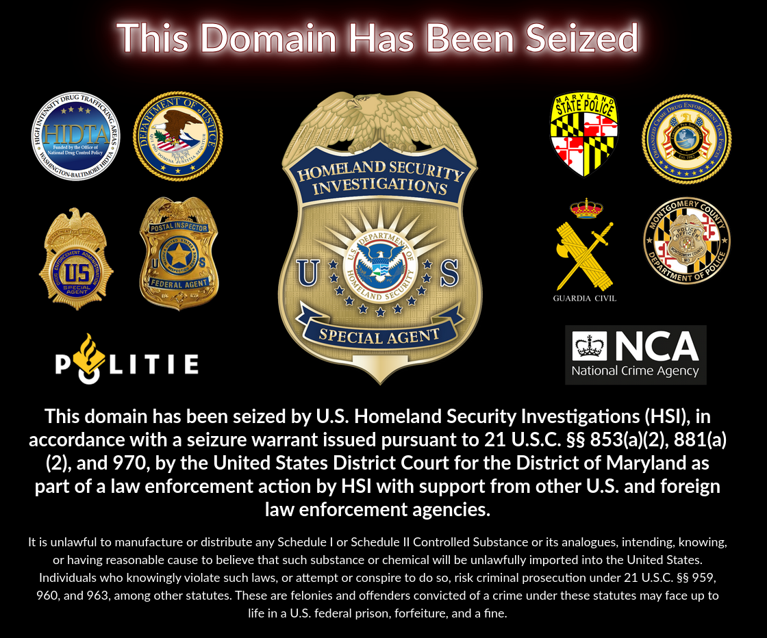 Lizard Labs website seizure banner