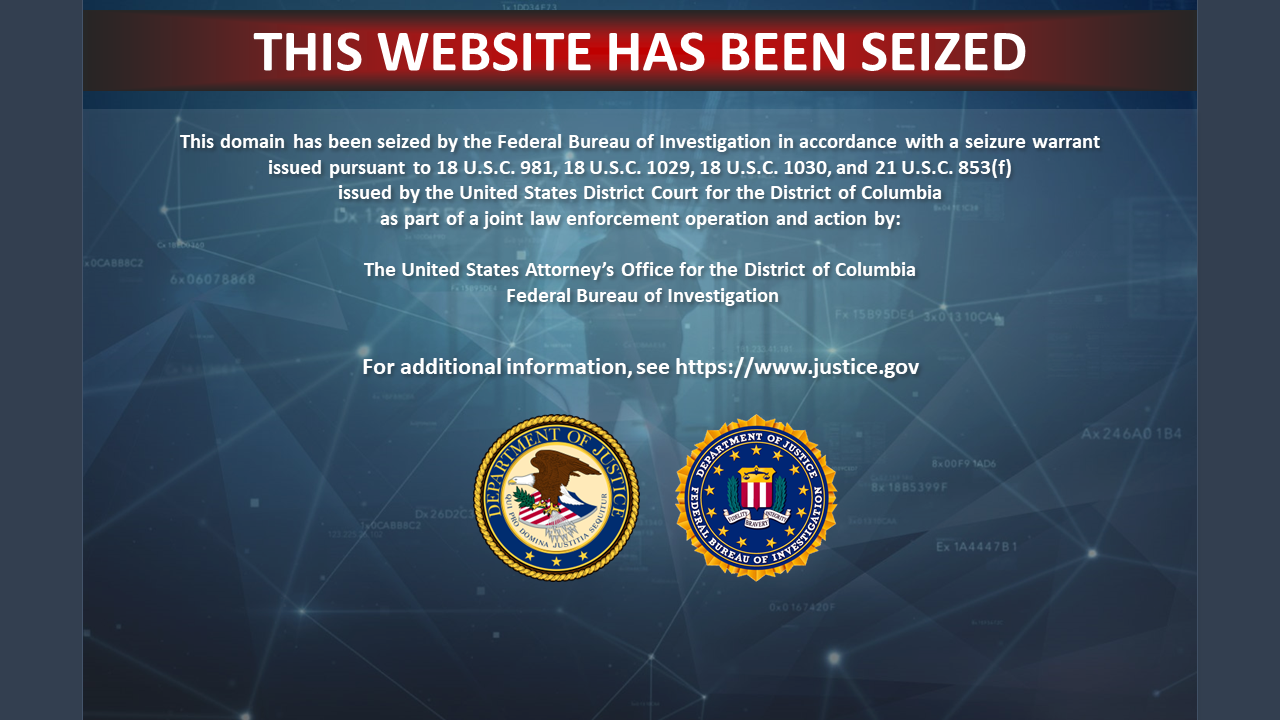 Slilpp.net website seizure banner