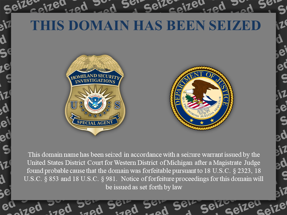 Snitactical website seizure banner