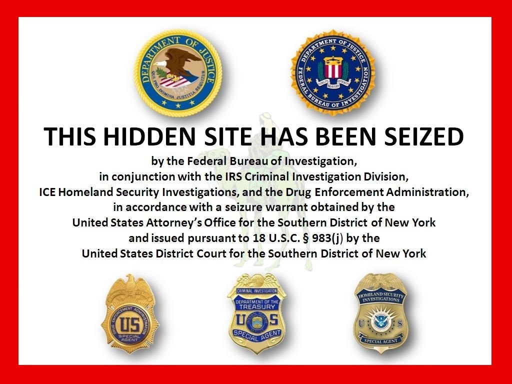 Silk Road website seizure banner